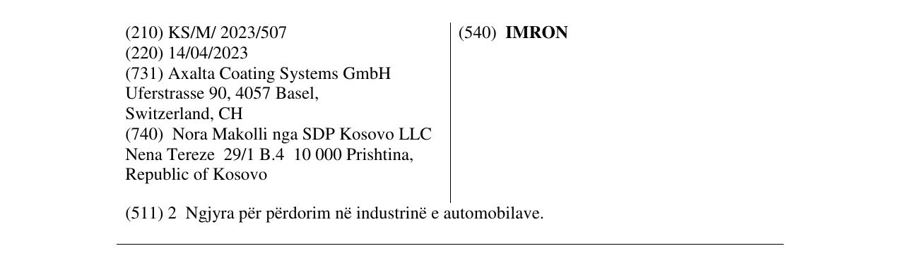 Zëri i markës IMRON në buletin