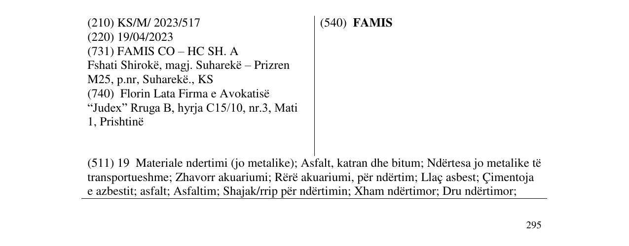 Zëri i markës FAMIS në buletin