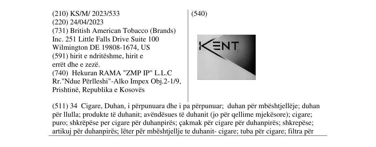 Zëri i markës kent në buletin