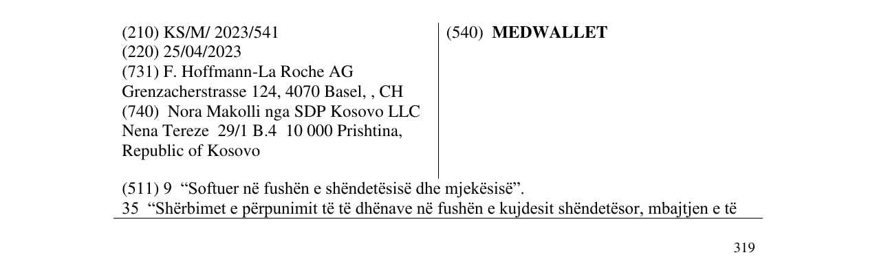 Zëri i markës MEDWALLET në buletin