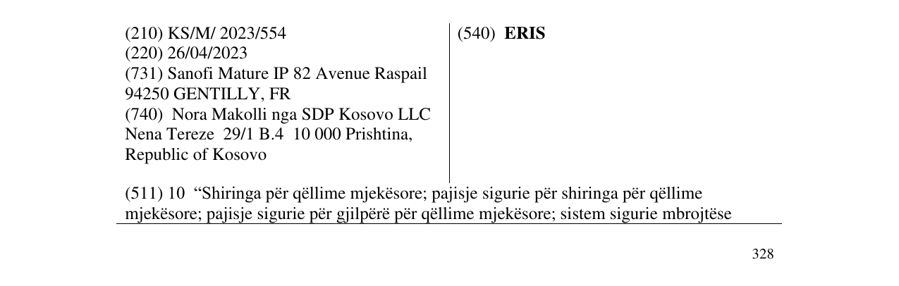 Zëri i markës ERIS në buletin