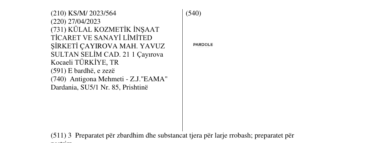 Zëri i markës pardole në buletin
