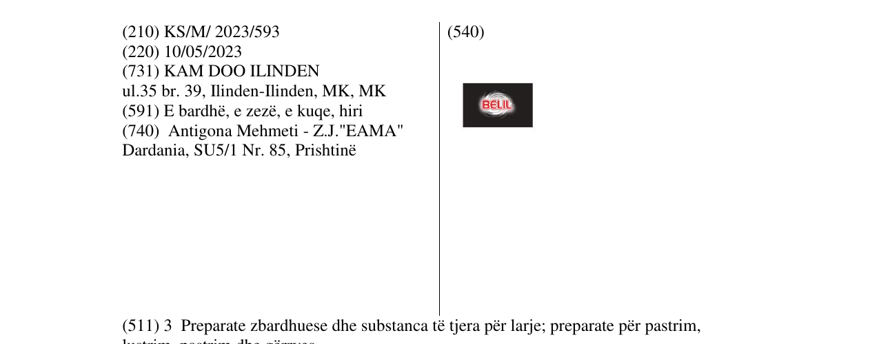 Zëri i markës BELIL në buletin