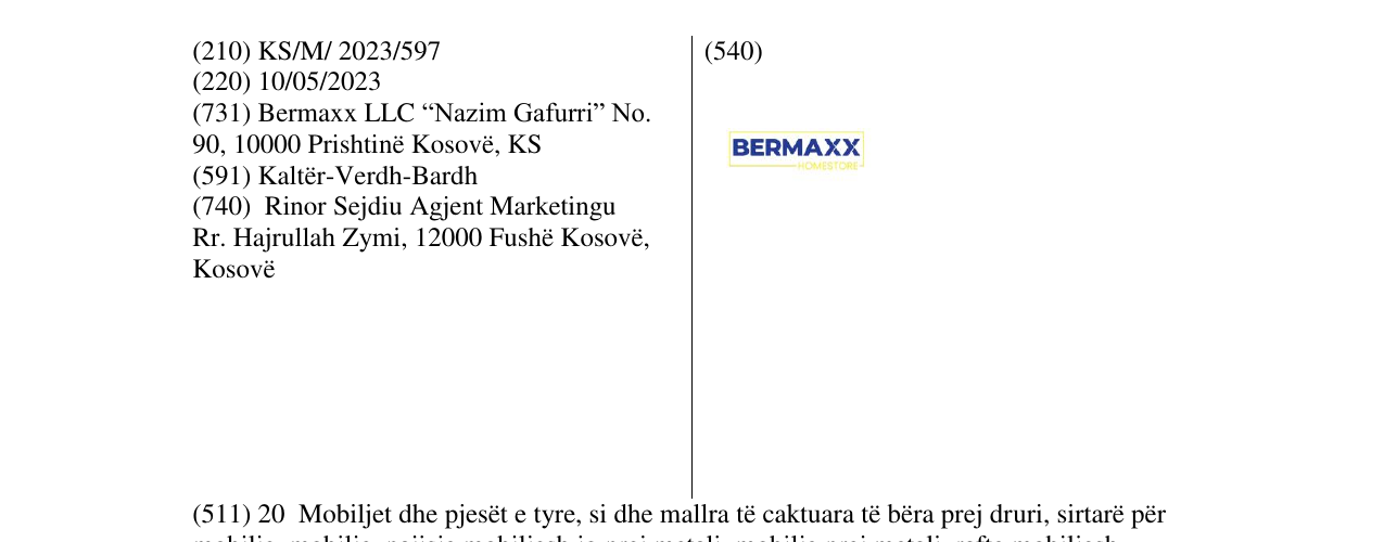 Zëri i markës BERMAXX në buletin