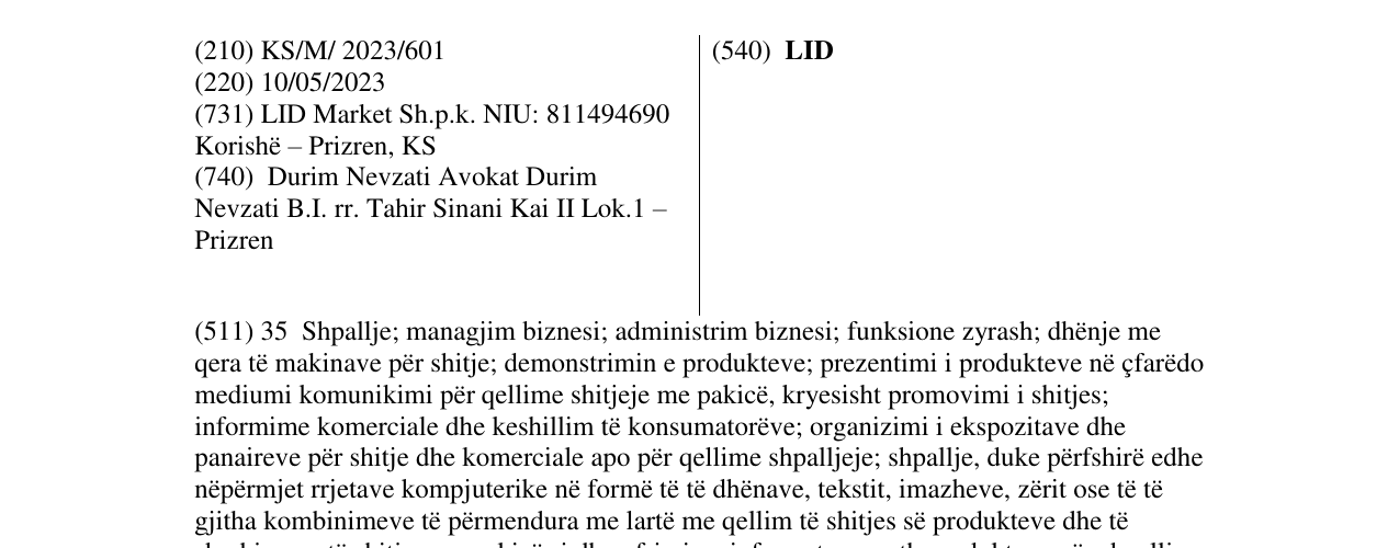 Zëri i markës LID në buletin