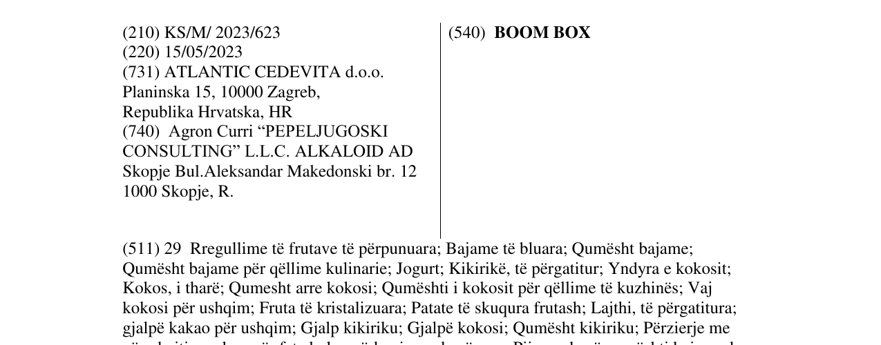 Zëri i markës BOOM BOX në buletin