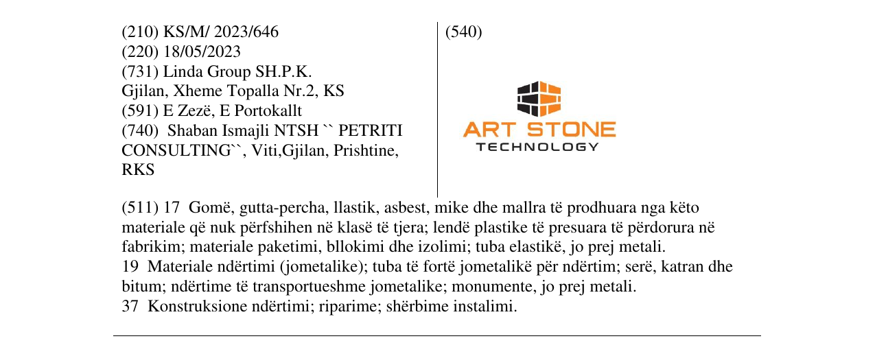 Zëri i markës ART STONE në buletin
