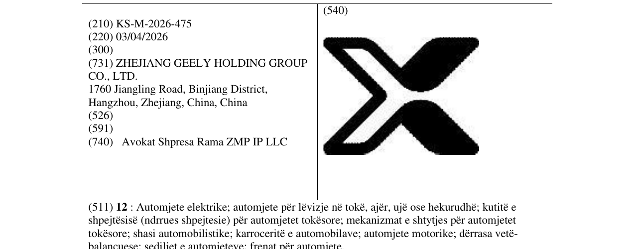 Zëri i markës KS/M/2026/475 në buletin