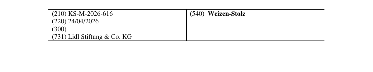 Zëri i markës Weizen-Stolz në buletin