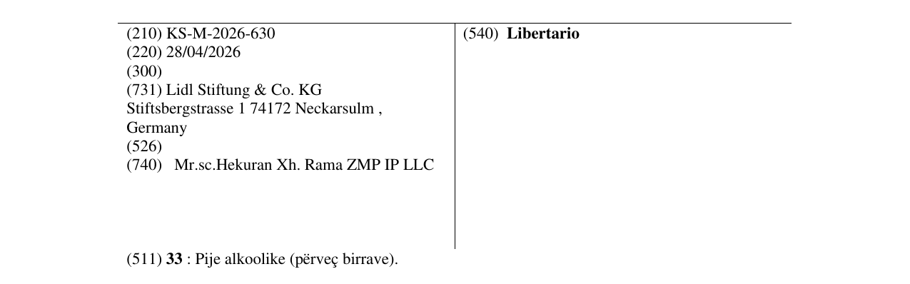 Zëri i markës Libertario në buletin