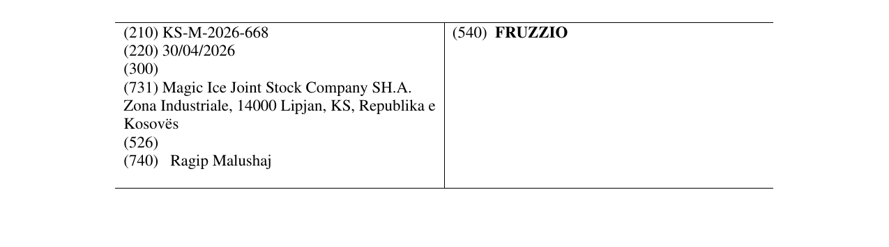 Zëri i markës FRUZZIO në buletin