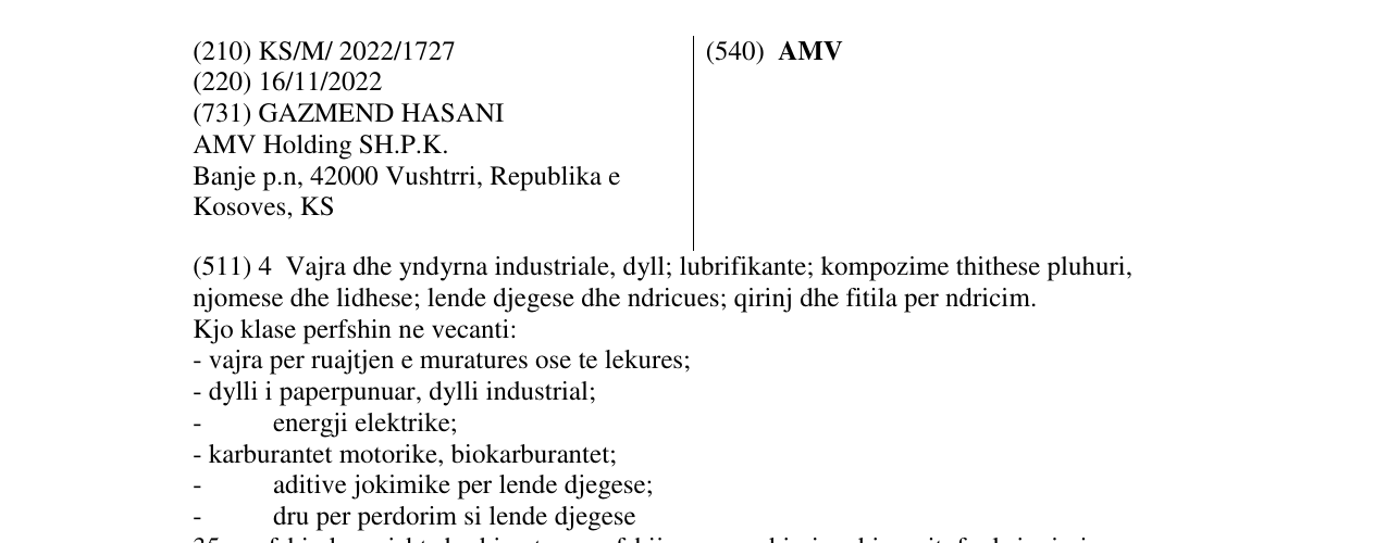 Zëri i markës AMV në buletin