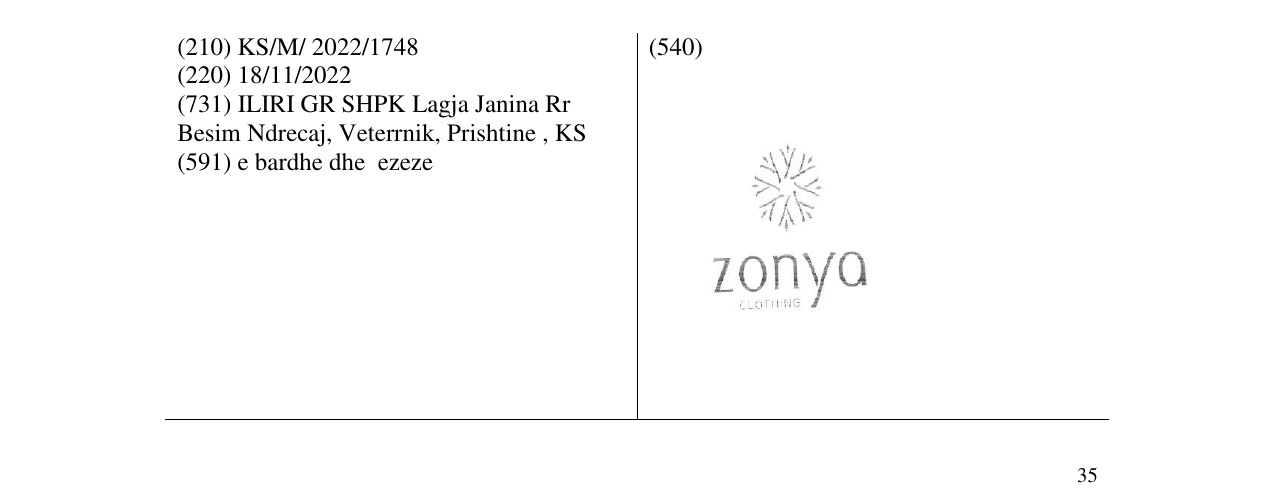 Zëri i markës zonya në buletin