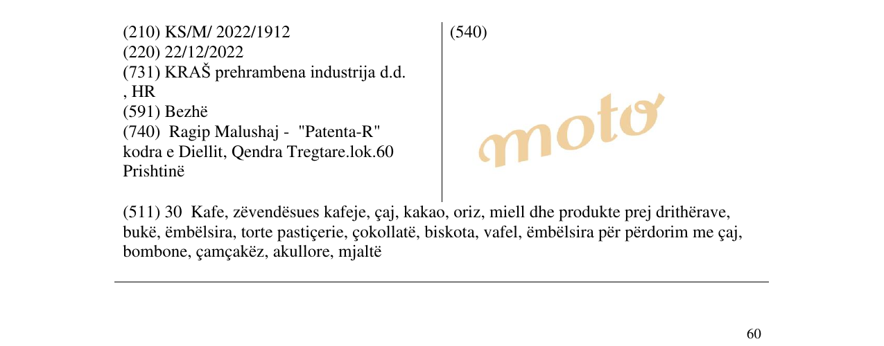 Zëri i markës moto në buletin