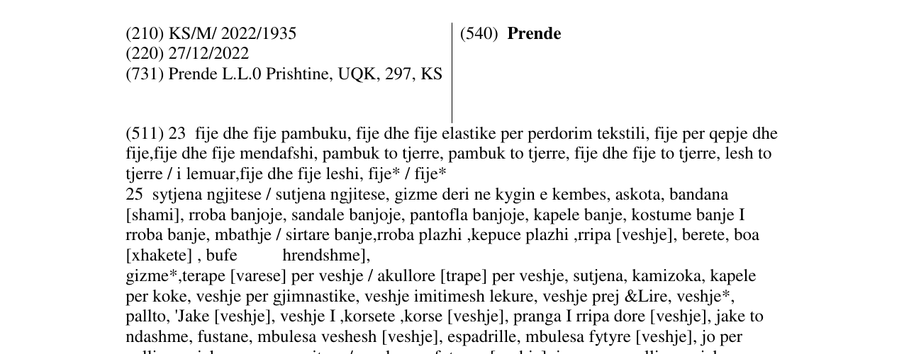 Zëri i markës Prende në buletin