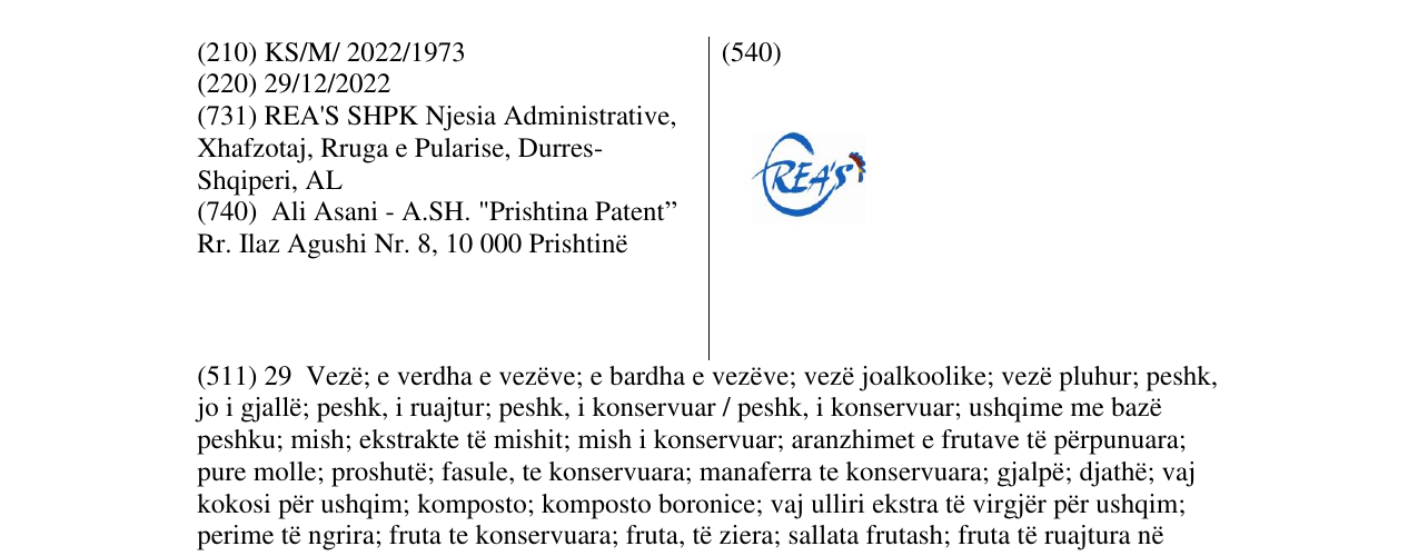 Zëri i markës REAS në buletin