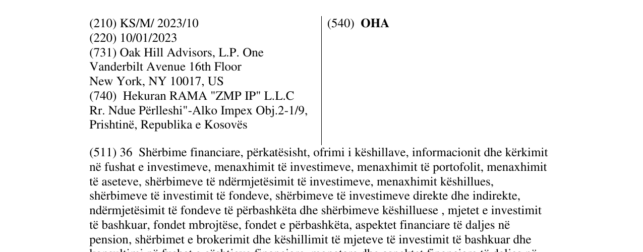 Zëri i markës OHA në buletin