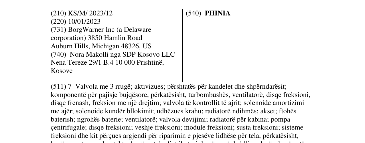 Zëri i markës PHINIA në buletin