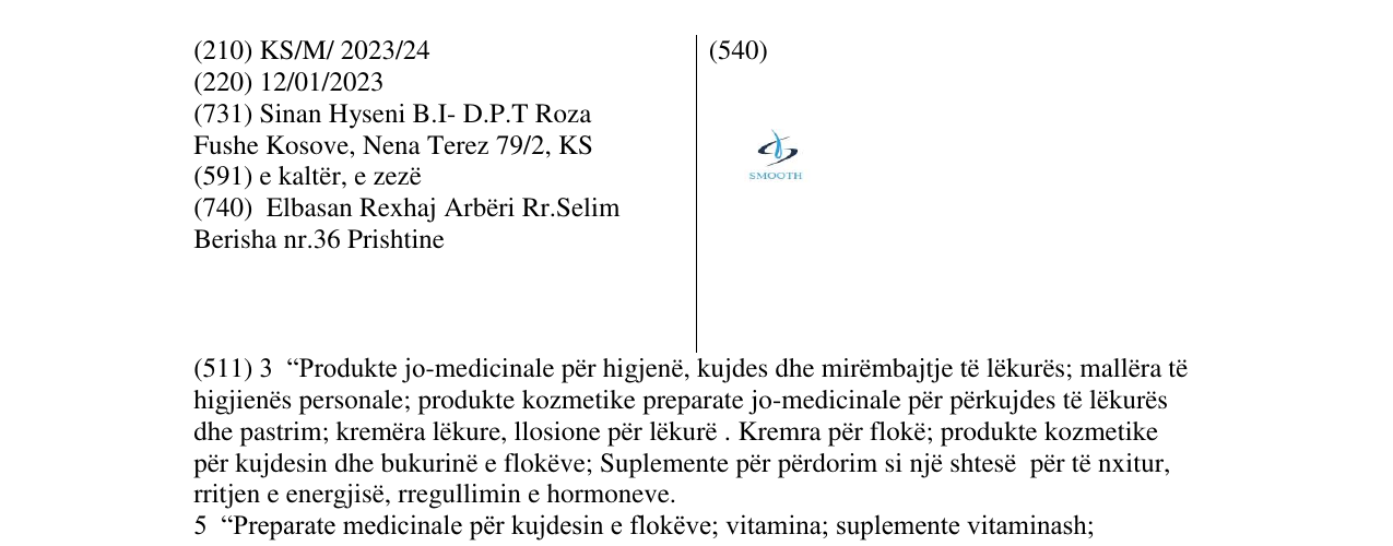 Zëri i markës SMOOTH në buletin