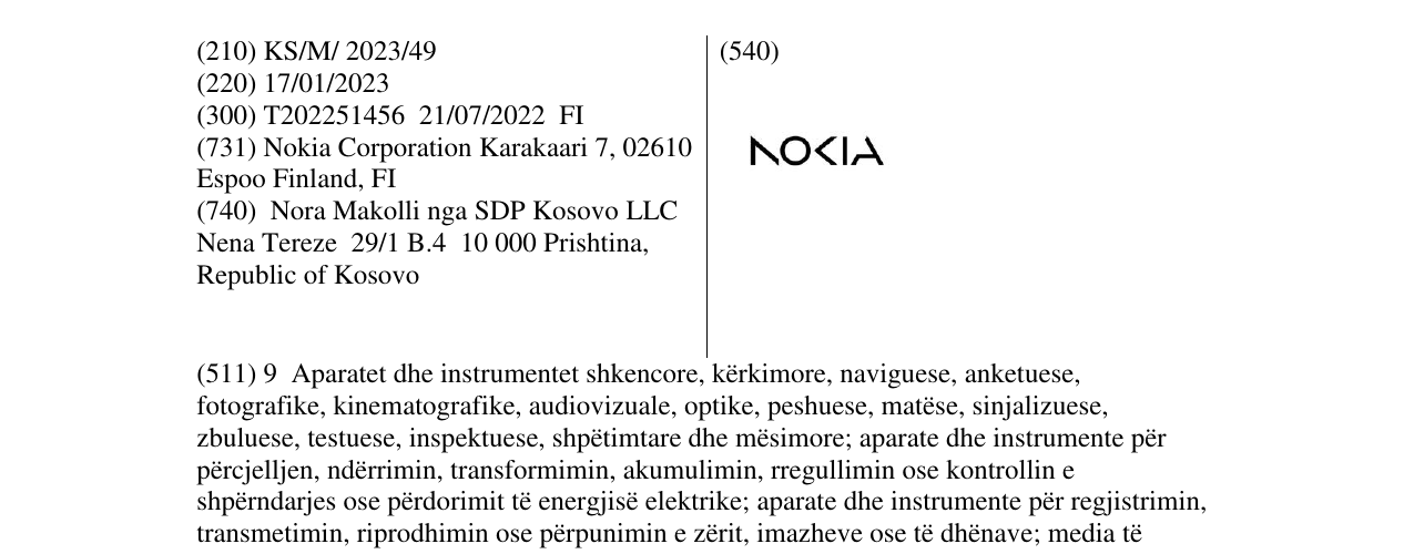 Zëri i markës NOKIA në buletin