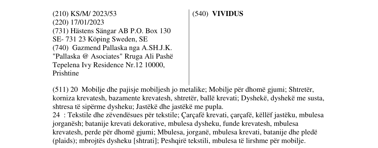 Zëri i markës VIVIDUS në buletin