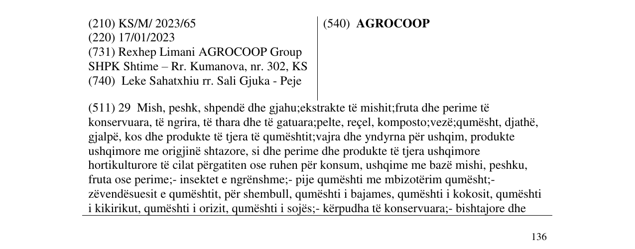 Zëri i markës AGROCOOP në buletin