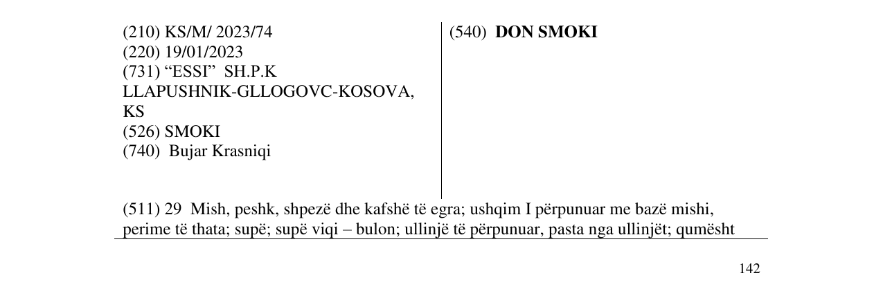 Zëri i markës DON SMOKI në buletin