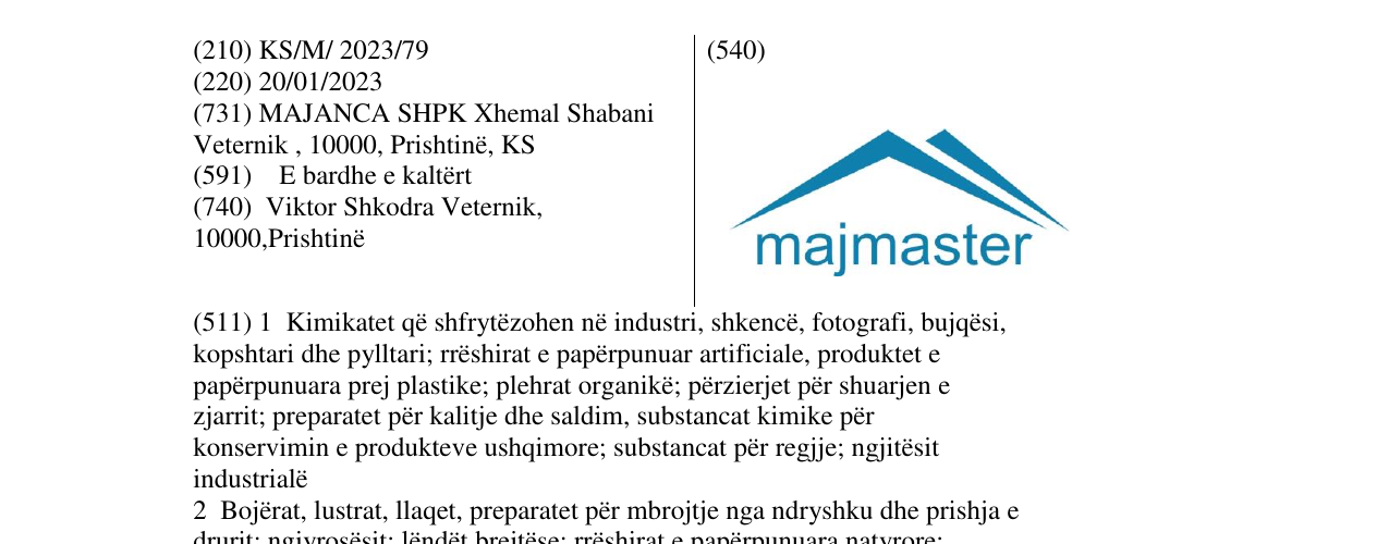 Zëri i markës majmaster në buletin