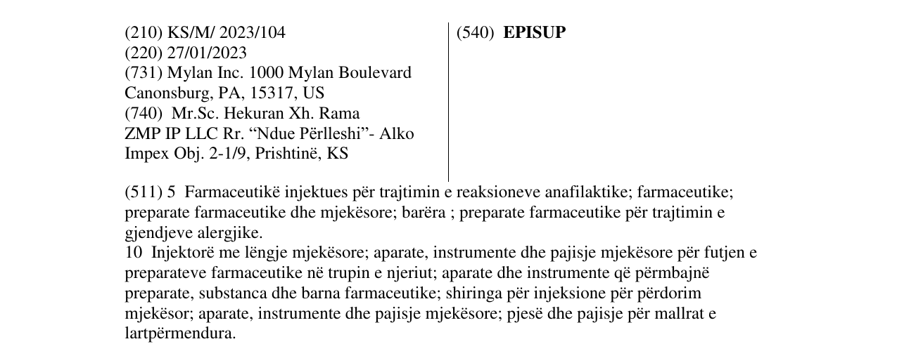 Zëri i markës EPISUP në buletin