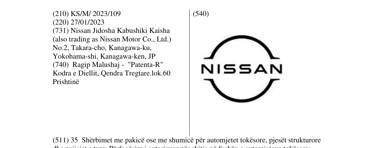 Zëri i markës NISSAN në buletin