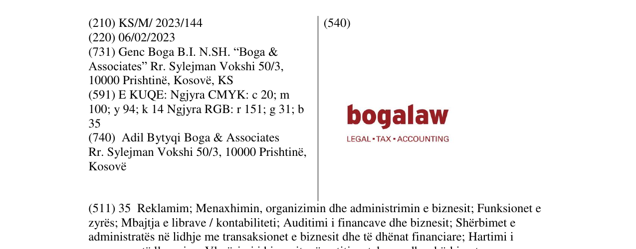 Zëri i markës bogalaw në buletin