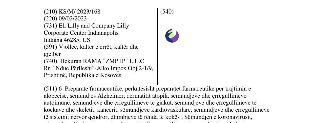 Zëri i markës ELI LILLY në buletin