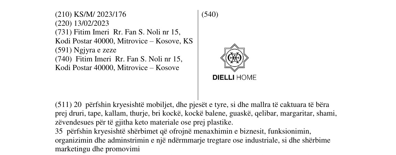 Zëri i markës DIELLI HOME në buletin
