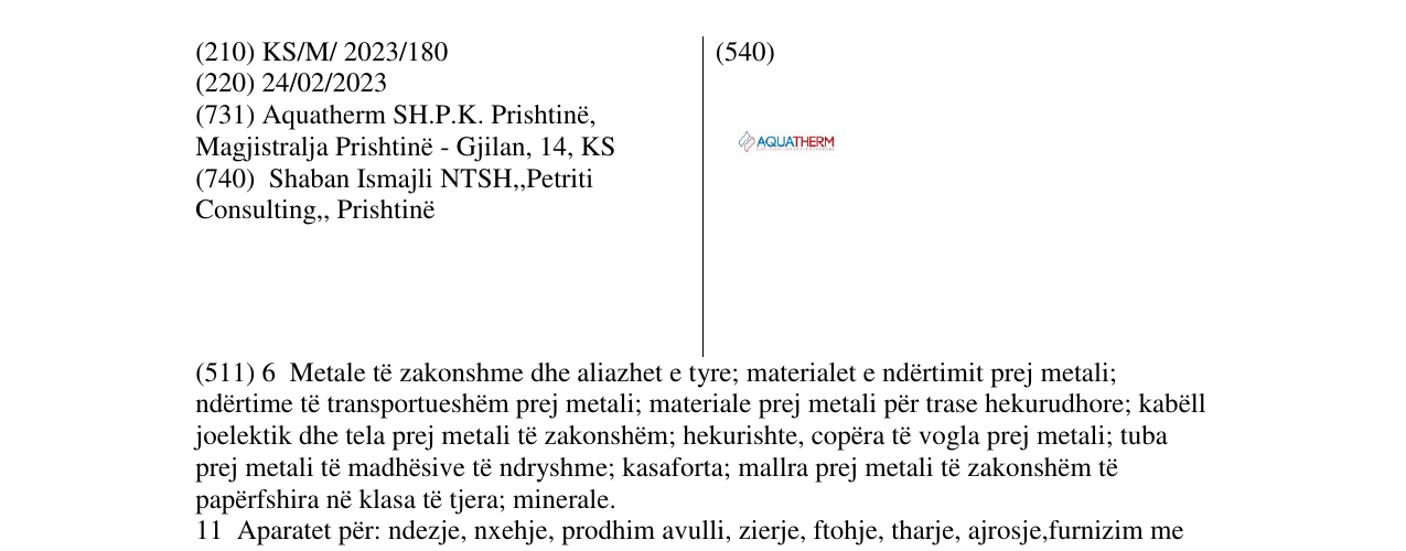 Zëri i markës AQUTHERM në buletin