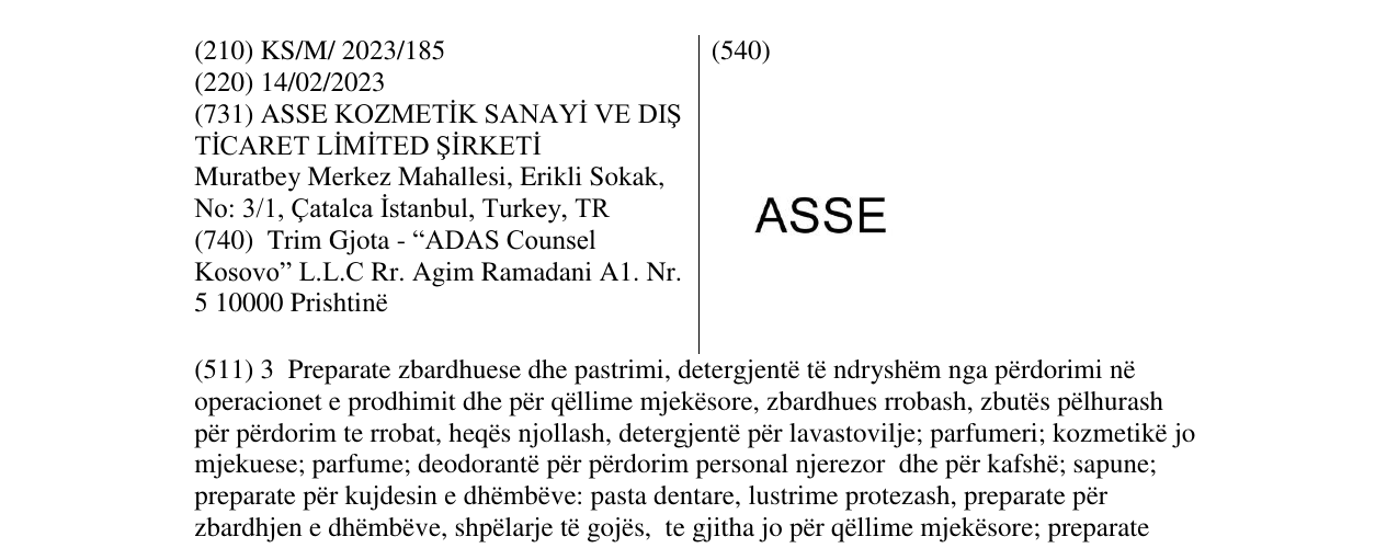 Zëri i markës ASSE në buletin