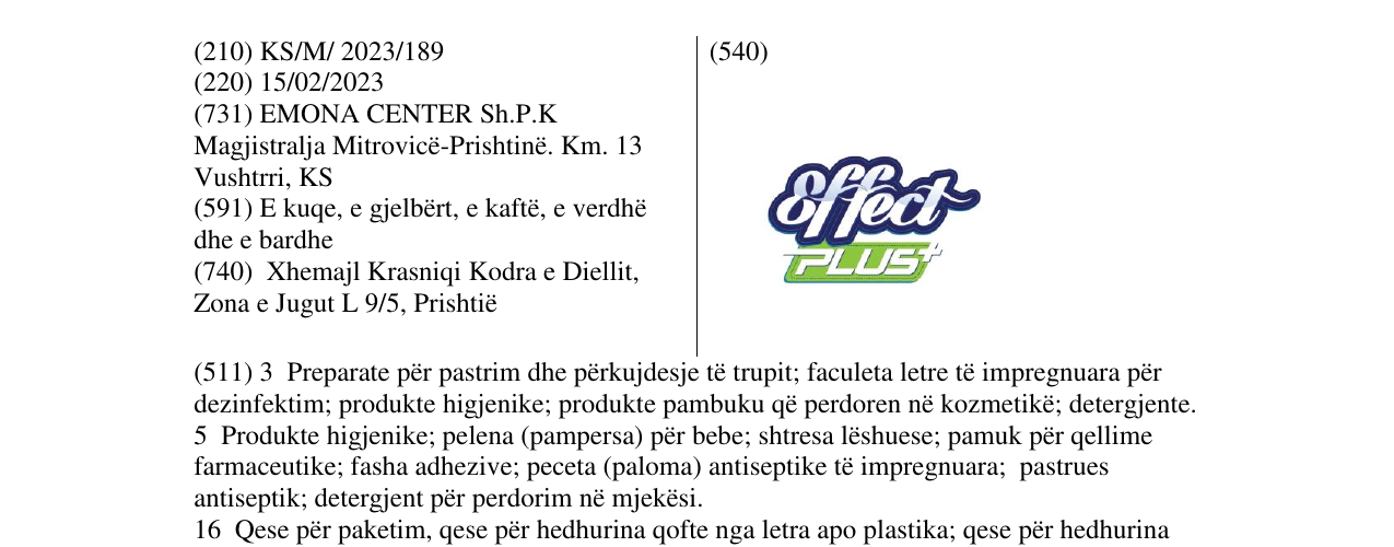 Zëri i markës EFFECT në buletin
