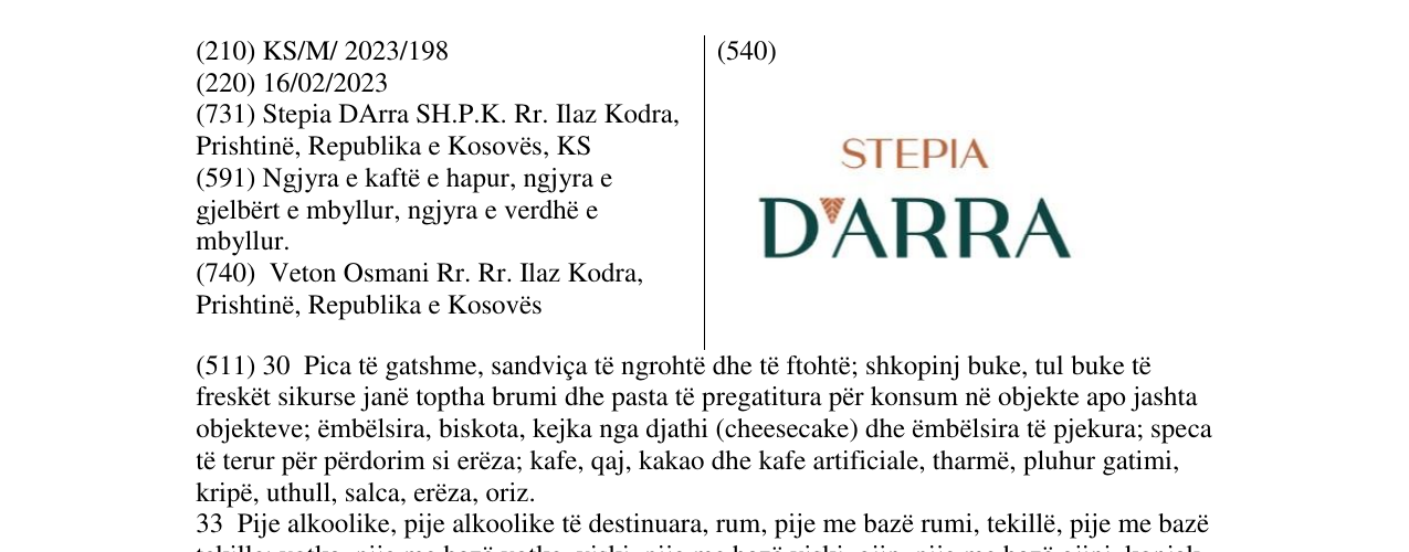 Zëri i markës Stepia DArra në buletin