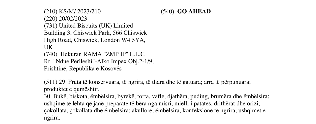 Zëri i markës GO AHEAD në buletin