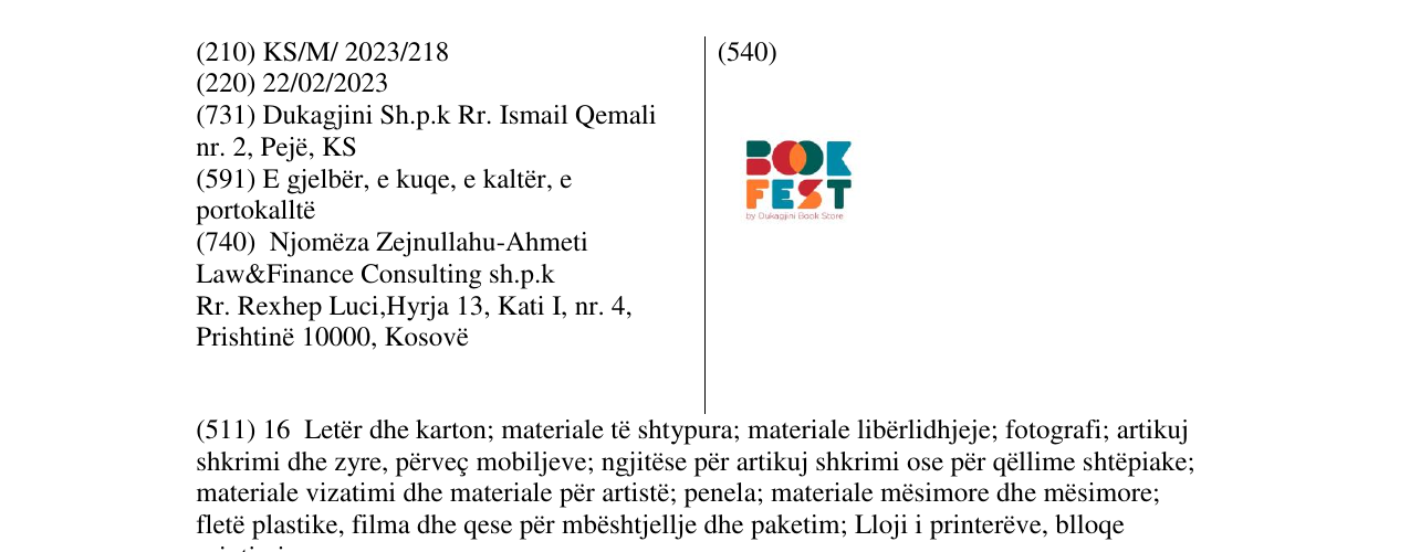 Zëri i markës BOOK FEST në buletin