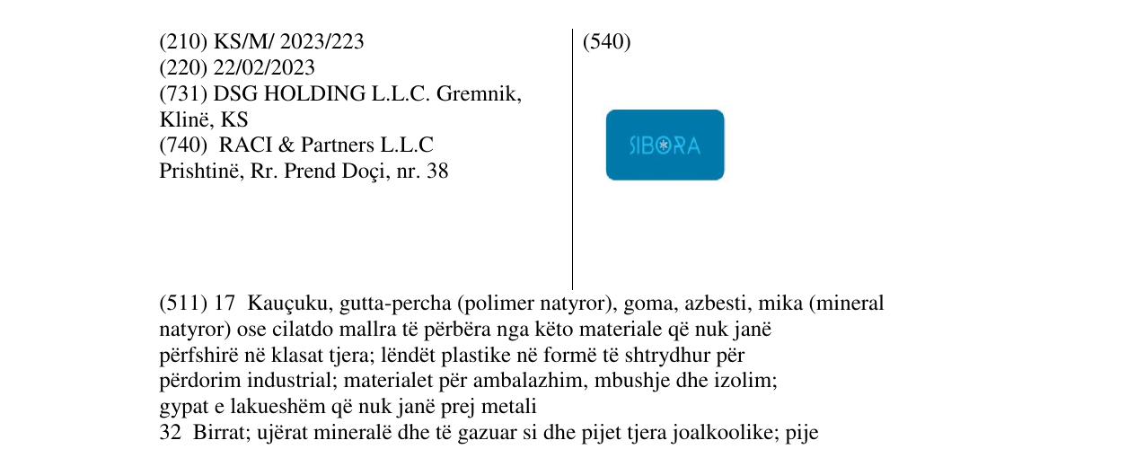 Zëri i markës SIBORA në buletin