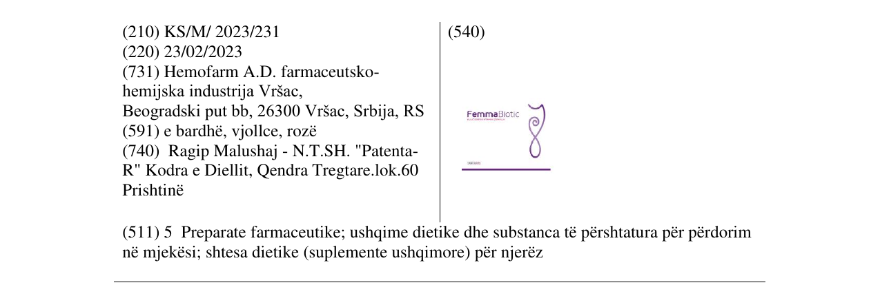 Zëri i markës FemmaBiotic në buletin