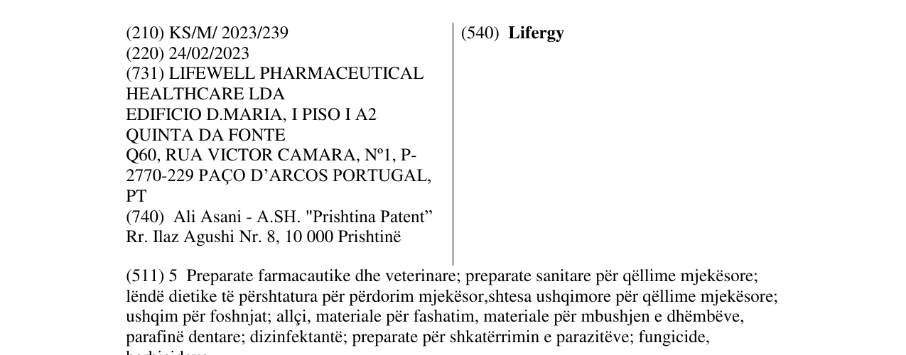 Zëri i markës Lifergy në buletin