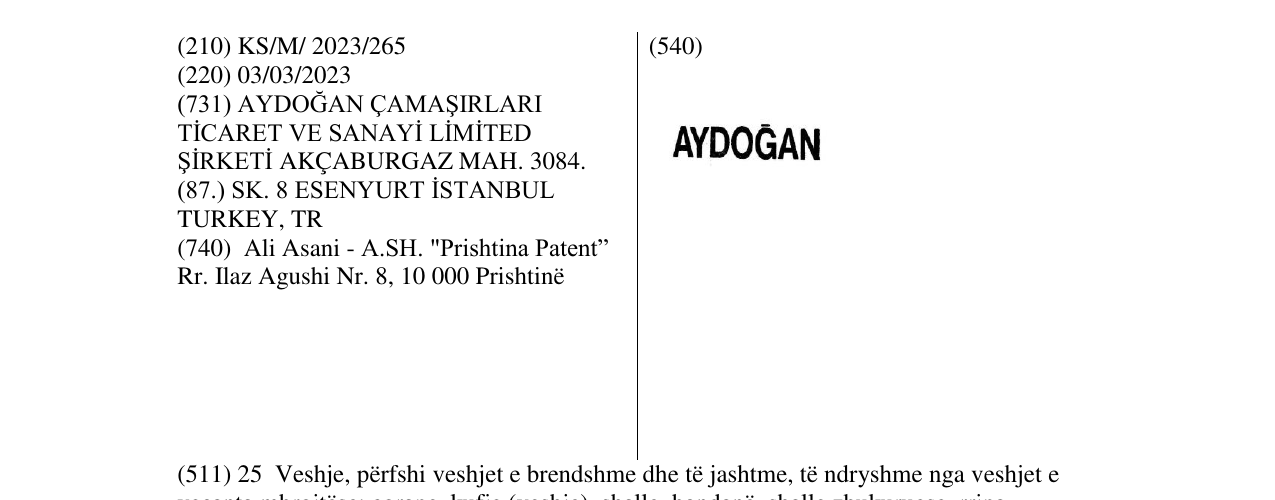 Zëri i markës AYDOGAN në buletin