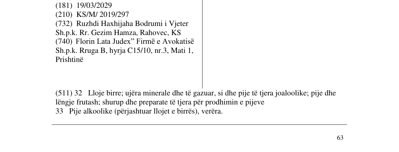Zëri i markës DARDA në buletin
