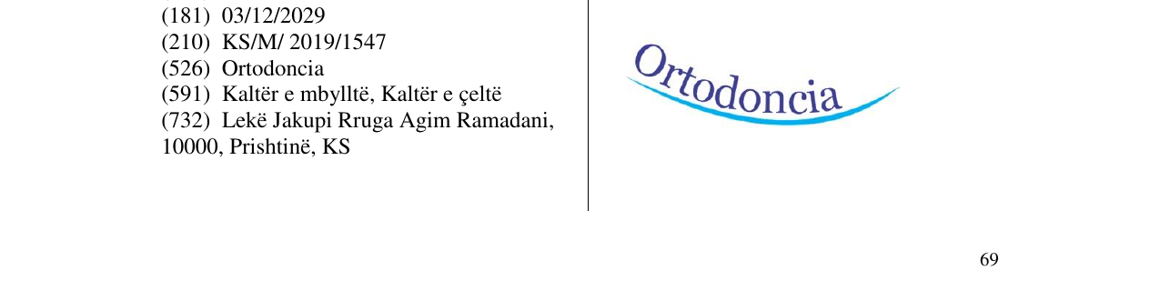 Zëri i markës Ortodoncia në buletin