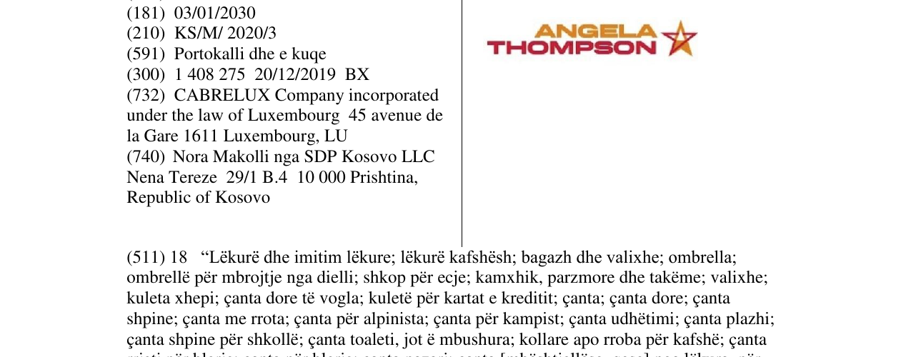 Zëri i markës ANGELA THOMPSON në buletin