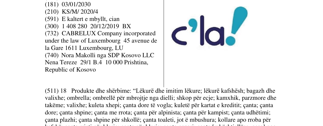 Zëri i markës C LA në buletin