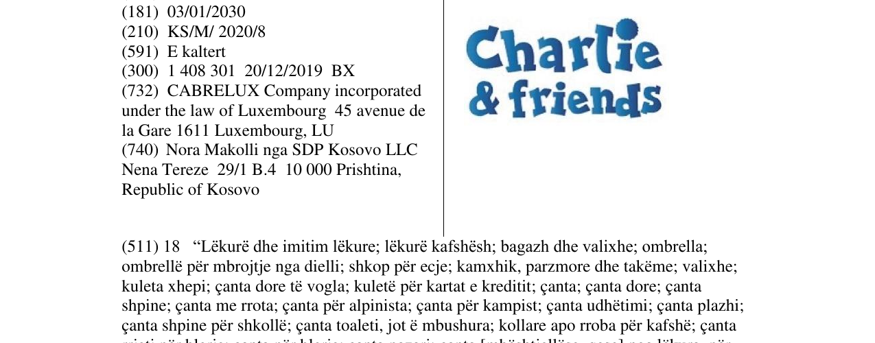 Zëri i markës Charlie & friends në buletin