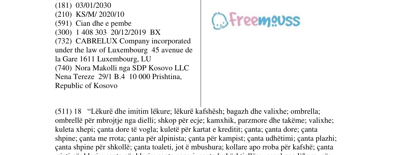 Zëri i markës Free mouss në buletin
