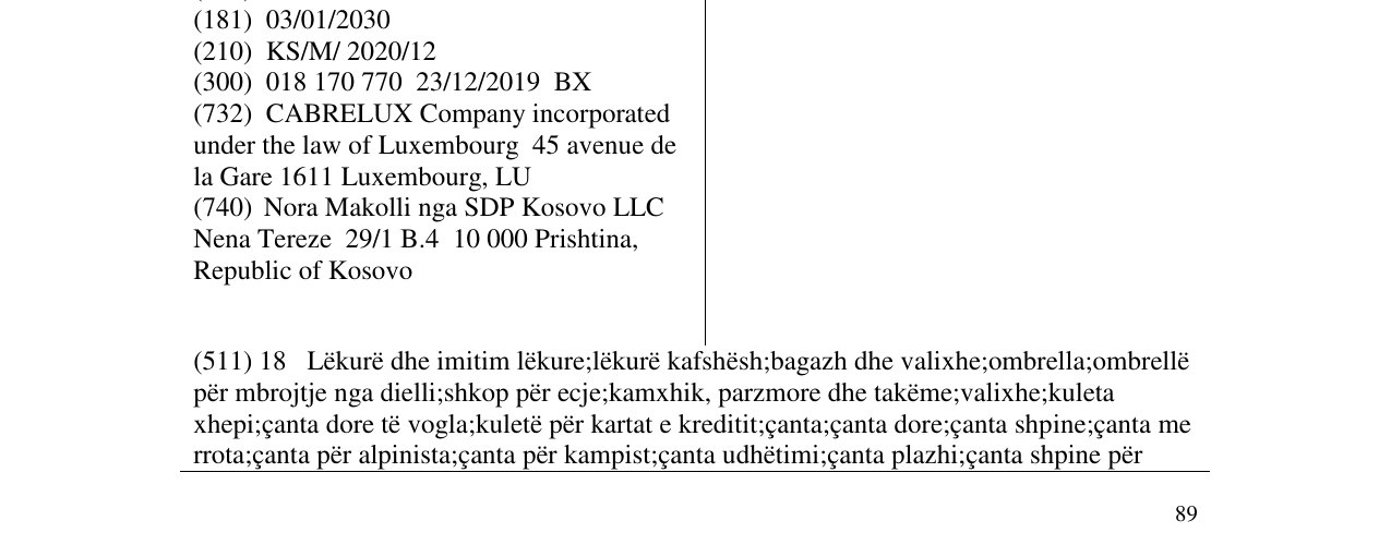 Zëri i markës B.BLAKE në buletin